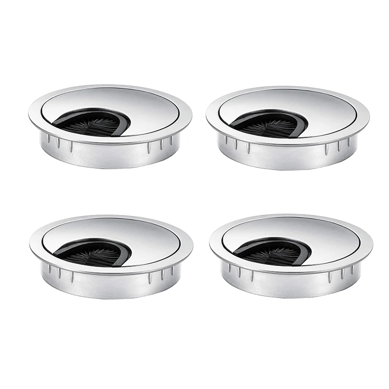 4 x wire cable hole for office silver metal with black brush diameter 68mm
4 x wire cable hole for office silver metal with black brush diameter 68mm