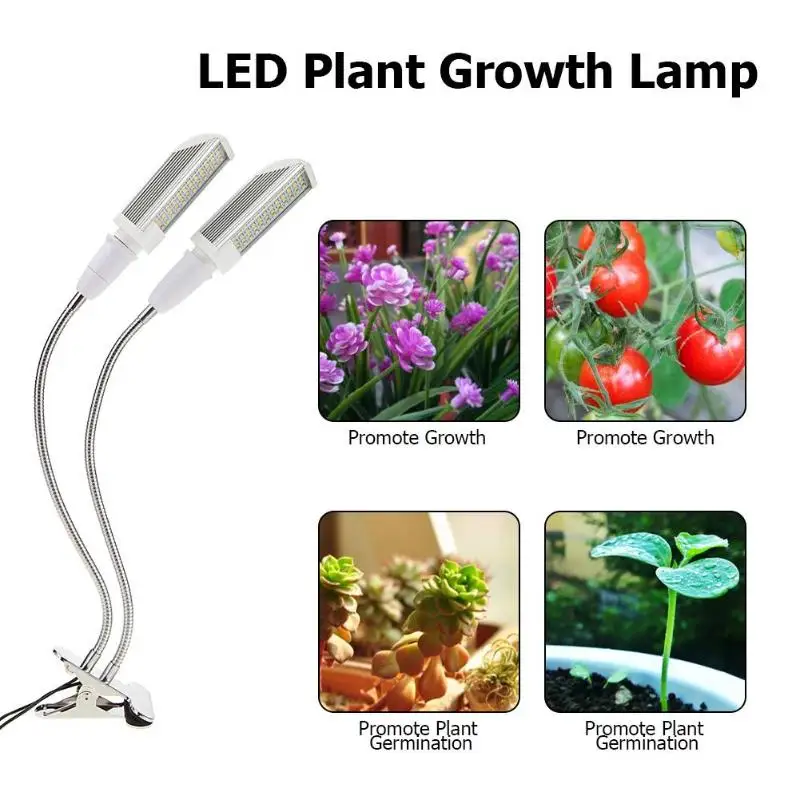 LED Grow Light Dual Head LED Plant Grow Clip-on Lights Full Spectrum USB Gardening Lamps eu us plug
LED Grow Light Dual Head LED Plant Grow Clip-on Lights Full Spectrum USB Gardening Lamps eu us plug