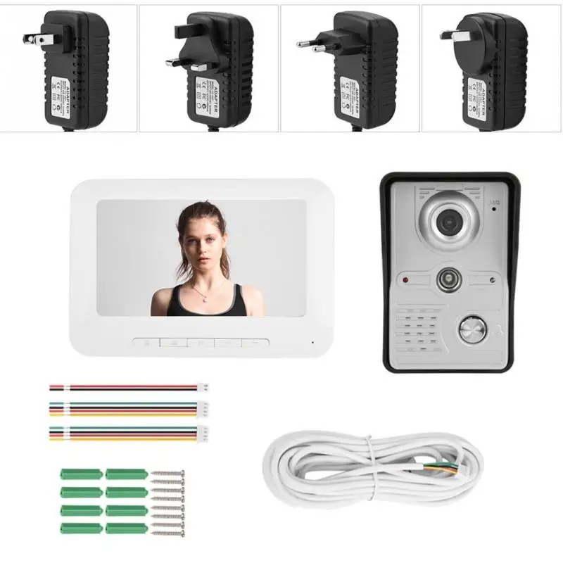 1 Set 7 Inch Color Video Camera Door Ring Intercom Waterproof Video Doorbell Kits
1 Set 7 Inch Color Video Camera Door Ring Intercom Waterproof Video Doorbell Kits
