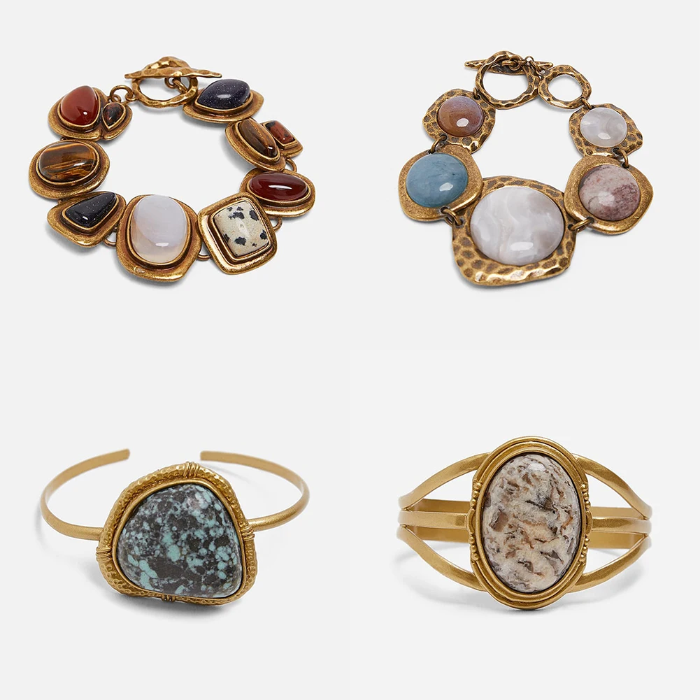 Flatfoosie Vintage Stone ZA Charm Bracelets Bangles for Women Unique Design Bohemian Mix Color Female Wedding Bracelets Jewelry
Flatfoosie Vintage Stone ZA Charm Bracelets Bangles for Women Unique Design Bohemian Mix Color Female Wedding Bracelets Jewelry