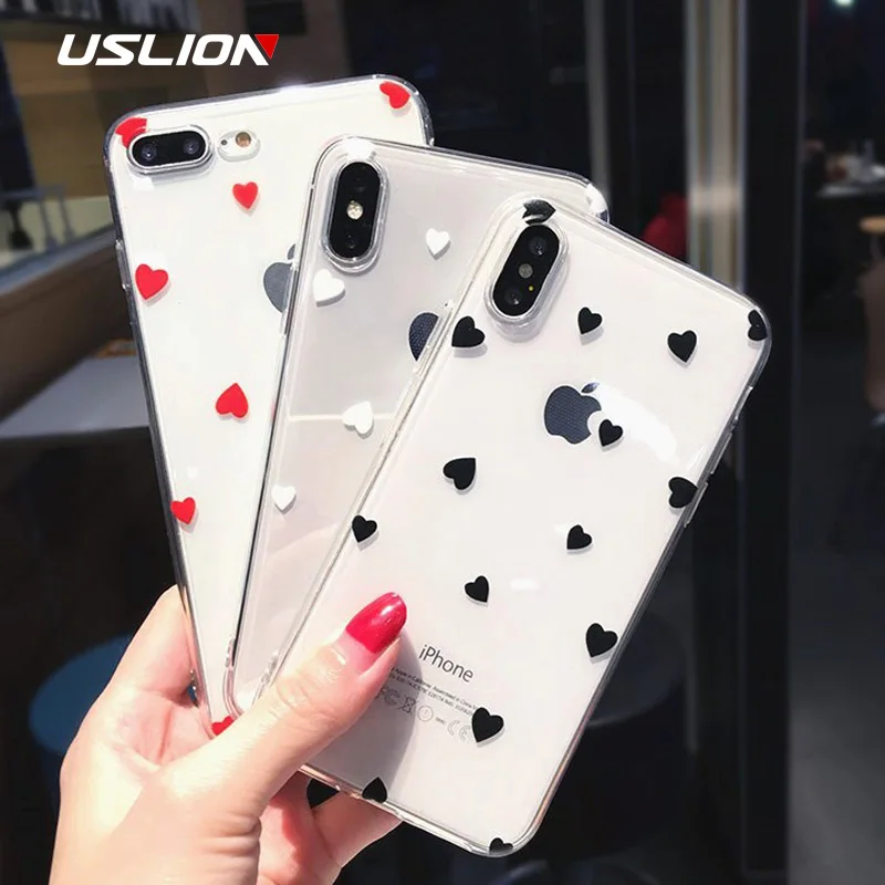 USLION Transparent Love Heart Silicon Case For iPhone 6 S 7 8 Plus XS Max Wave Point Soft TPU Phone Cases Cover For iPhone XR X
USLION Transparent Love Heart Silicon Case For iPhone 6 S 7 8 Plus XS Max Wave Point Soft TPU Phone Cases Cover For iPhone XR X