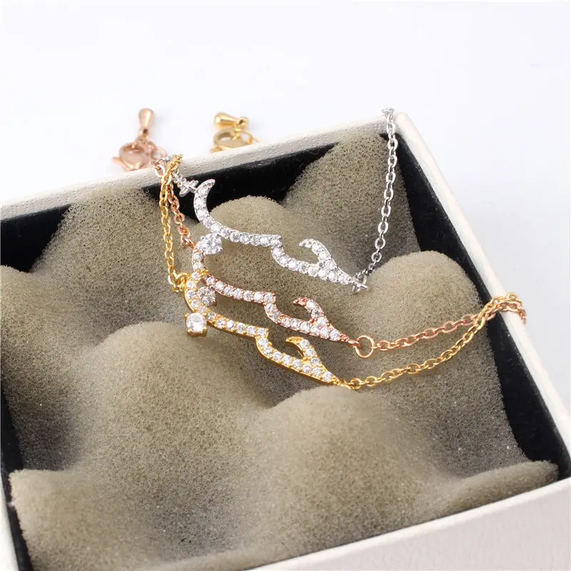 Islamic Jewelry Rose Gold Arabic Love Statement Bracelets for Women Men Charm Crystal Bracelet Femme Gift Gold Bracelet
Islamic Jewelry Rose Gold Arabic Love Statement Bracelets for Women Men Charm Crystal Bracelet Femme Gift Gold Bracelet