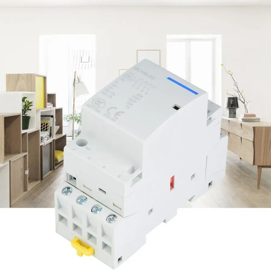Контактор 4P 20A 2NO 2NC 24V 220V/230V AC контактор для дома магнитный на din рейке|Замыкатели| |
