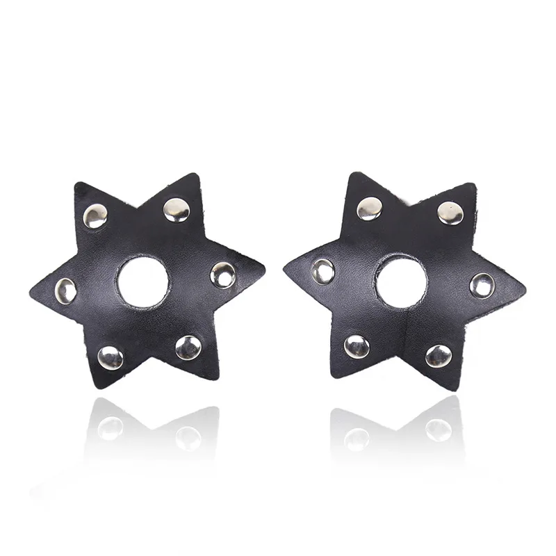Sexy PU Leather Pasties Hexagram Shaped Nipple Cover Temptation Hollow Breast Stickers Flirty Fetish Nipple Covers
Sexy PU Leather Pasties Hexagram Shaped Nipple Cover Temptation Hollow Breast Stickers Flirty Fetish Nipple Covers
