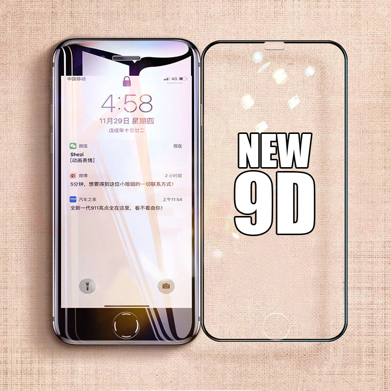 9D Protective Glass For iphone 7 8 6 Plus X XS Screen Protector Full Cover On The For iPhone XS MAX XR 6 7 Tempered Glass Film
9D Protective Glass For iphone 7 8 6 Plus X XS Screen Protector Full Cover On The For iPhone XS MAX XR 6 7 Tempered Glass Film