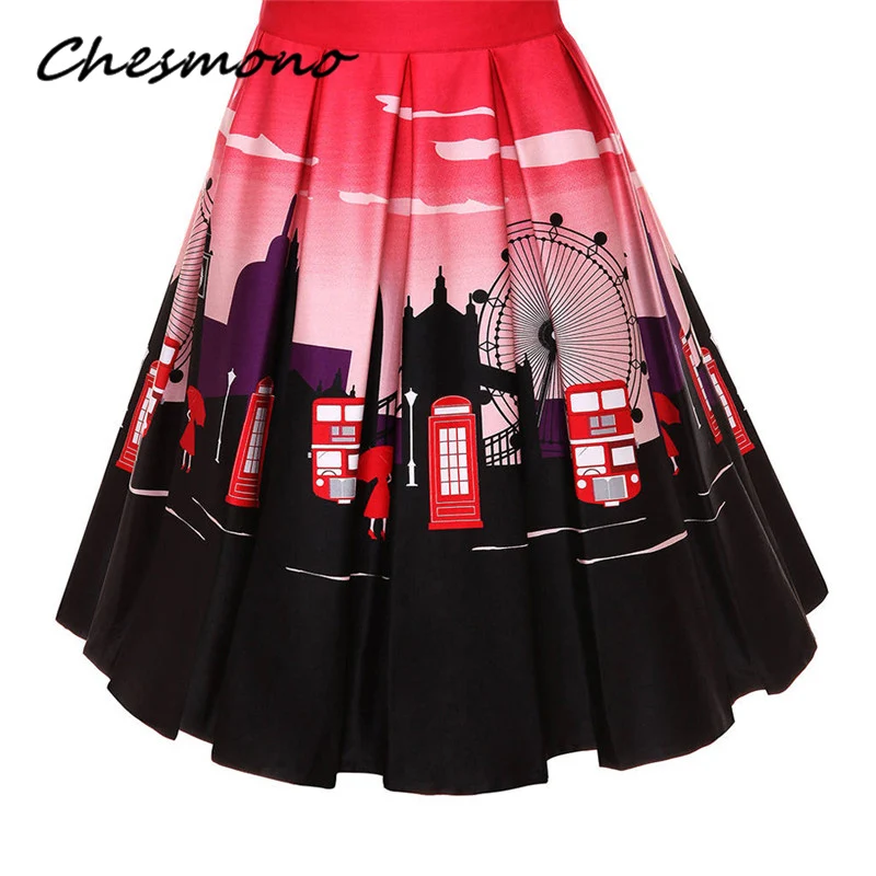 New European American Style Vintage Hepburn Skirt Bubble Skirts Floral Striped Print Plus Size Midi Skirt Saia Faldas Mujer 2018
New European American Style Vintage Hepburn Skirt Bubble Skirts Floral Striped Print Plus Size Midi Skirt Saia Faldas Mujer 2018