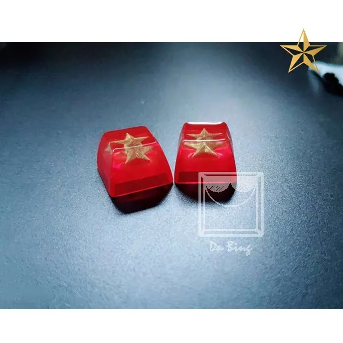 1pc Mechanical Keyboard backlit resin key cap hand made luminous Five-pointed star key cap R4 height
1pc Mechanical Keyboard backlit resin key cap hand made luminous Five-pointed star key cap R4 height