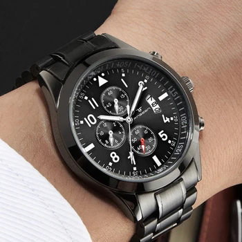 Fashion Black Wrist Watch Mens Top Brand Luxury Famous Male Clock Date Quartz Watch Full Steel Wristwatch Relogio Masculino
Fashion Black Wrist Watch Mens Top Brand Luxury Famous Male Clock Date Quartz Watch Full Steel Wristwatch Relogio Masculino
