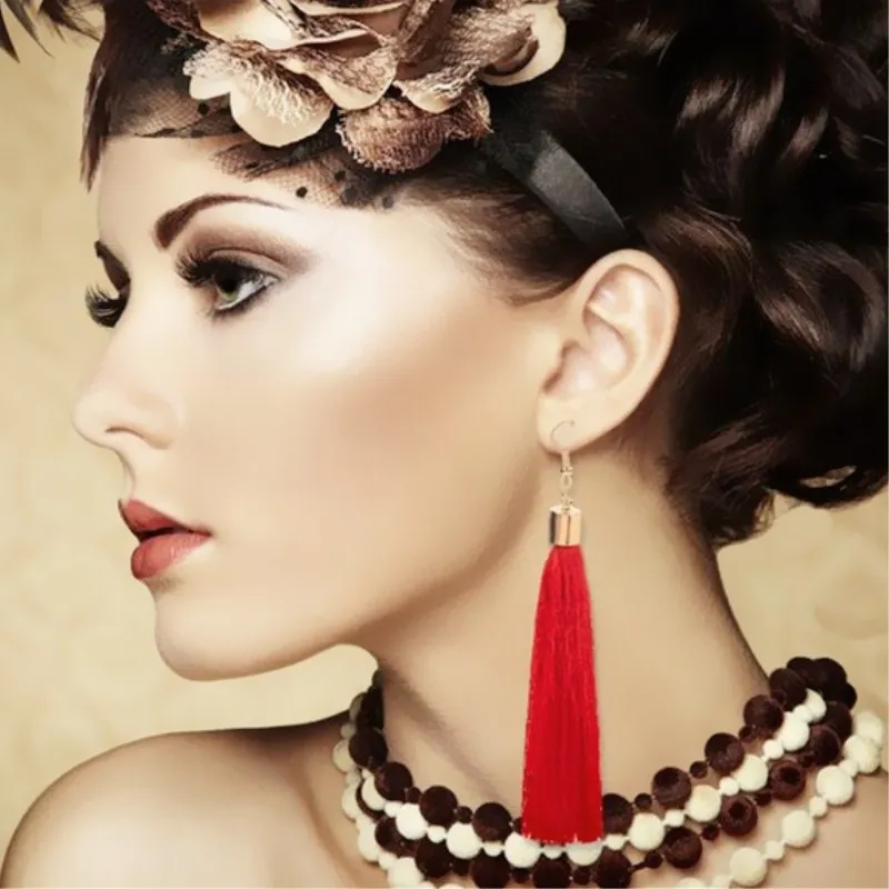 Cotton Retro Long Tassel Dangle Earrings for Women Fashion Bohemian Indian Earrings Party Wedding Jewelry Pendientes Wholesale
Cotton Retro Long Tassel Dangle Earrings for Women Fashion Bohemian Indian Earrings Party Wedding Jewelry Pendientes Wholesale