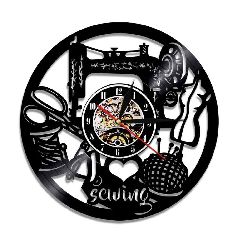 1Piece I Love Sewing Vinyl Clock Vintage Handmade Music Record Wall Decoration Clock Creative 3D Hanging Art Clock Gift
1Piece I Love Sewing Vinyl Clock Vintage Handmade Music Record Wall Decoration Clock Creative 3D Hanging Art Clock Gift