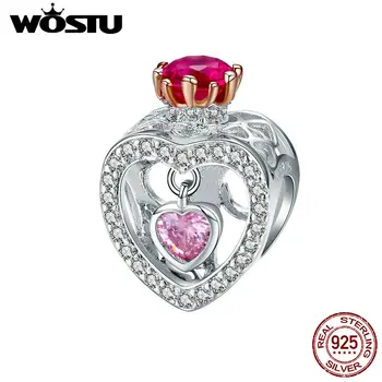 WOSTU 100% 925 Sterling Silver Crown Heart Charms Zircon Beads Fit Original Bracelet Pendant Love Gift Jewelry Making CQC1115
WOSTU 100% 925 Sterling Silver Crown Heart Charms Zircon Beads Fit Original Bracelet Pendant Love Gift Jewelry Making CQC1115