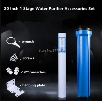 20 Inch Single Stage Water Filter Explosion-Proof Water Purifier Filter Bottle With 1UM Or 5UM PPF 1/2" 3/4" Fittings And Wrench
20 Inch Single Stage Water Filter Explosion-Proof Water Purifier Filter Bottle With 1UM Or 5UM PPF 1/2" 3/4" Fittings And Wrench
