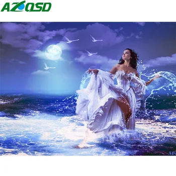 AZQSD Diamond Painting Night Landscape Diamond Mosaic Girl Sea Scenery Cross Stitch Diamond Embroidery Rhinestones Home Decor
AZQSD Diamond Painting Night Landscape Diamond Mosaic Girl Sea Scenery Cross Stitch Diamond Embroidery Rhinestones Home Decor
