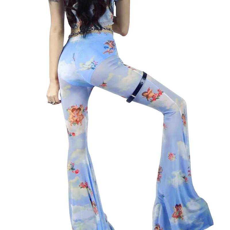 2019 Fashion Flare Pants Women Angle Pattern Slim Long Pants Printed Mesh Women Dance Pants High Waist Casual Women Pant
2019 Fashion Flare Pants Women Angle Pattern Slim Long Pants Printed Mesh Women Dance Pants High Waist Casual Women Pant