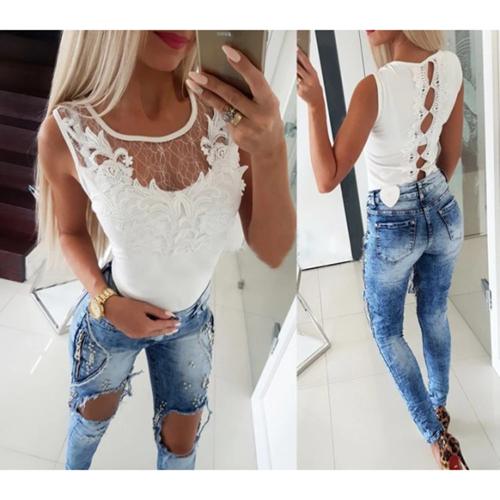 2019 Hot Selling Sexy Lace Button Hollow Out Sleeveless Women Tops Summer Tees Women Shirt
2019 Hot Selling Sexy Lace Button Hollow Out Sleeveless Women Tops Summer Tees Women Shirt