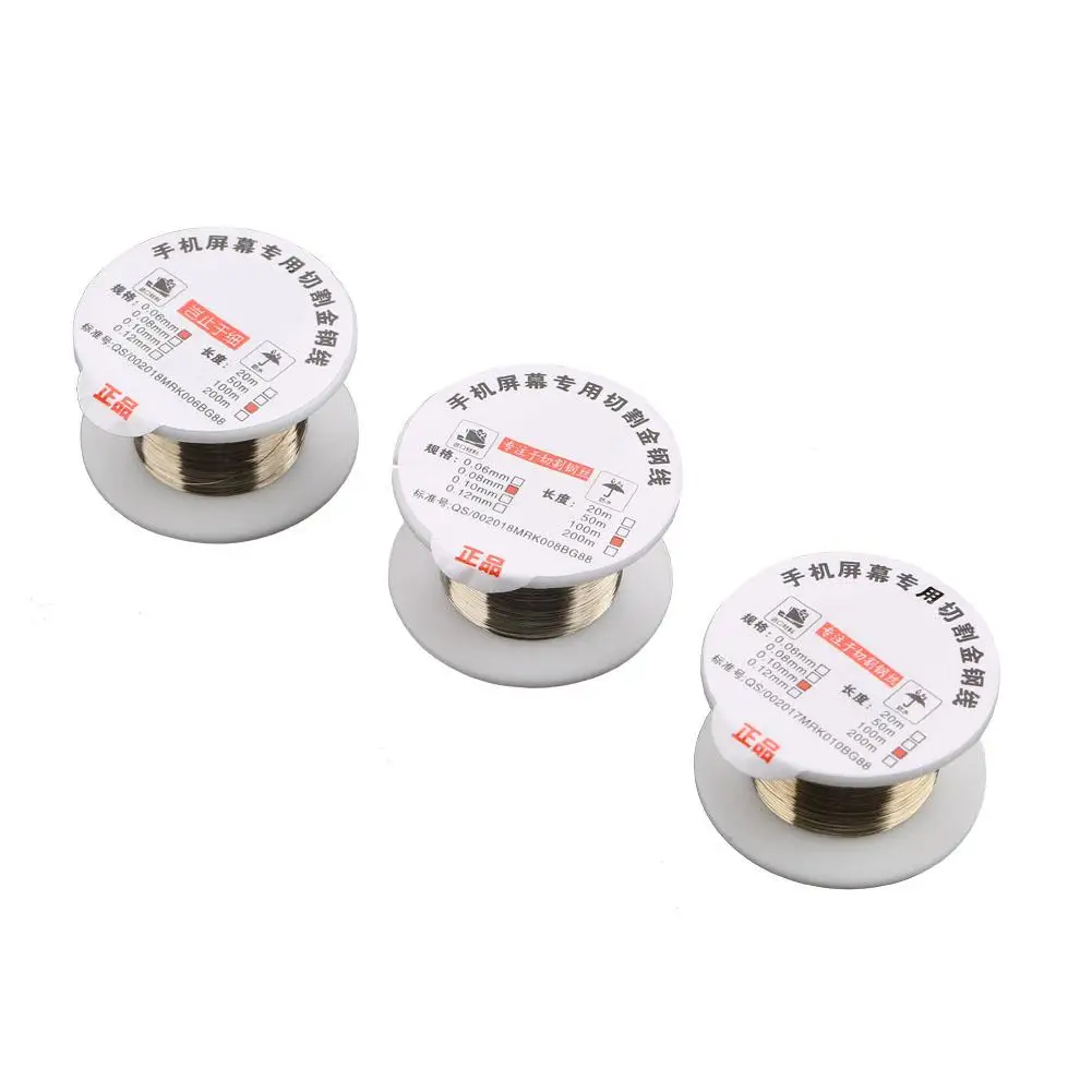 100m 0.06/0.08/0.1mm Molybdenum Cutting Wire Line for LCD Display Screen Separator Repair for Mobile Phone Repairing Tool
100m 0.06/0.08/0.1mm Molybdenum Cutting Wire Line for LCD Display Screen Separator Repair for Mobile Phone Repairing Tool