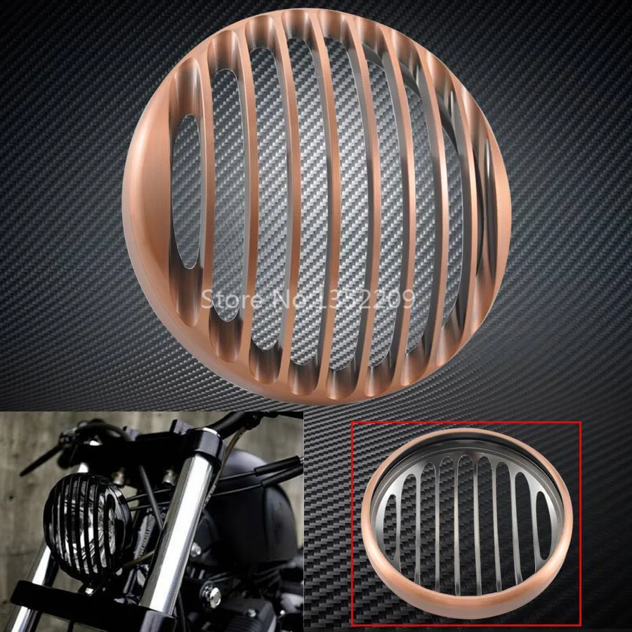Motorcycle Copper RC Headlight Grill Cover Fits For 04-14 Harley Sportster XL883 XL1200 Series With 5-3/4" Diameter Headlights
Motorcycle Copper RC Headlight Grill Cover Fits For 04-14 Harley Sportster XL883 XL1200 Series With 5-3/4" Diameter Headlights