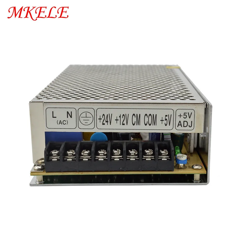 

Three Outputs Power Supply Switching 5V 12V -12V 4A 8A 1A T-100i With CE Certificate Makerele 100w