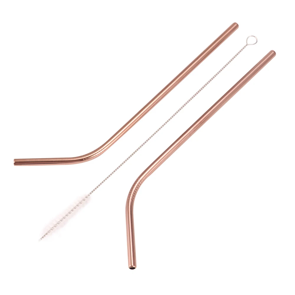 2pcs/Lot Rose Gold Straw 304 Stainless Steel Straws Reusable Bent Metal Fruit Cleaner Brush For Home Party Bar Tool
2pcs/Lot Rose Gold Straw 304 Stainless Steel Straws Reusable Bent Metal Fruit Cleaner Brush For Home Party Bar Tool