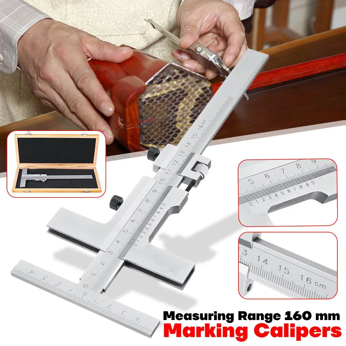 0-160mm Vernier Caliper Steel DIN862 Measuring Guage Marking Vernier Caliper Scraper Bridge Tool 0.05mm Adjust with Storage Case
0-160mm Vernier Caliper Steel DIN862 Measuring Guage Marking Vernier Caliper Scraper Bridge Tool 0.05mm Adjust with Storage Case