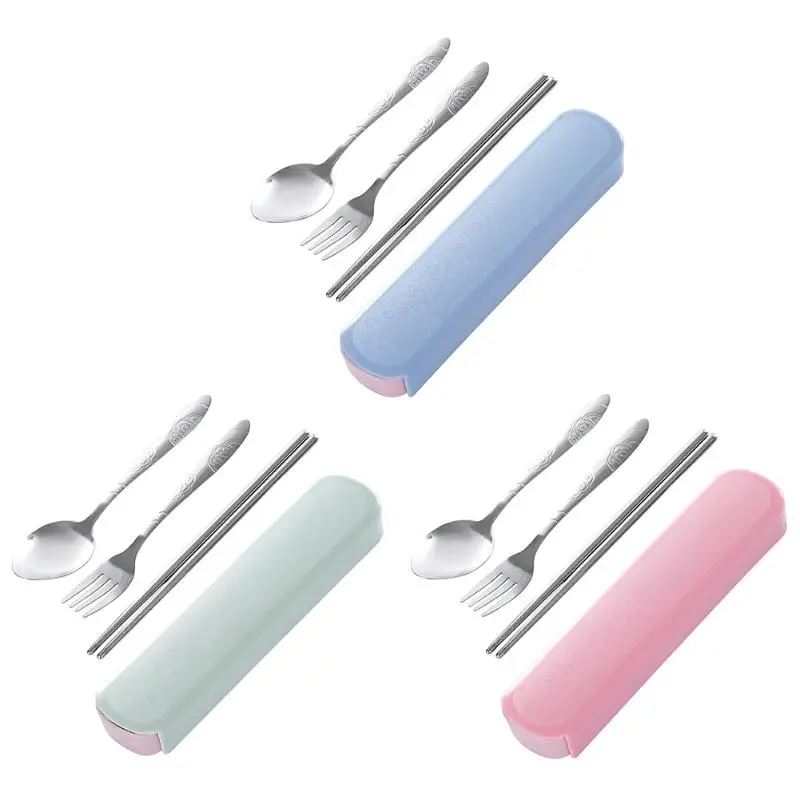 3 Pcs Tableware Stainless Steel Chopsticks Spoon Fork Set Student Kids Tableware Outdoor Travel Portable Kitchen Gadgets
3 Pcs Tableware Stainless Steel Chopsticks Spoon Fork Set Student Kids Tableware Outdoor Travel Portable Kitchen Gadgets