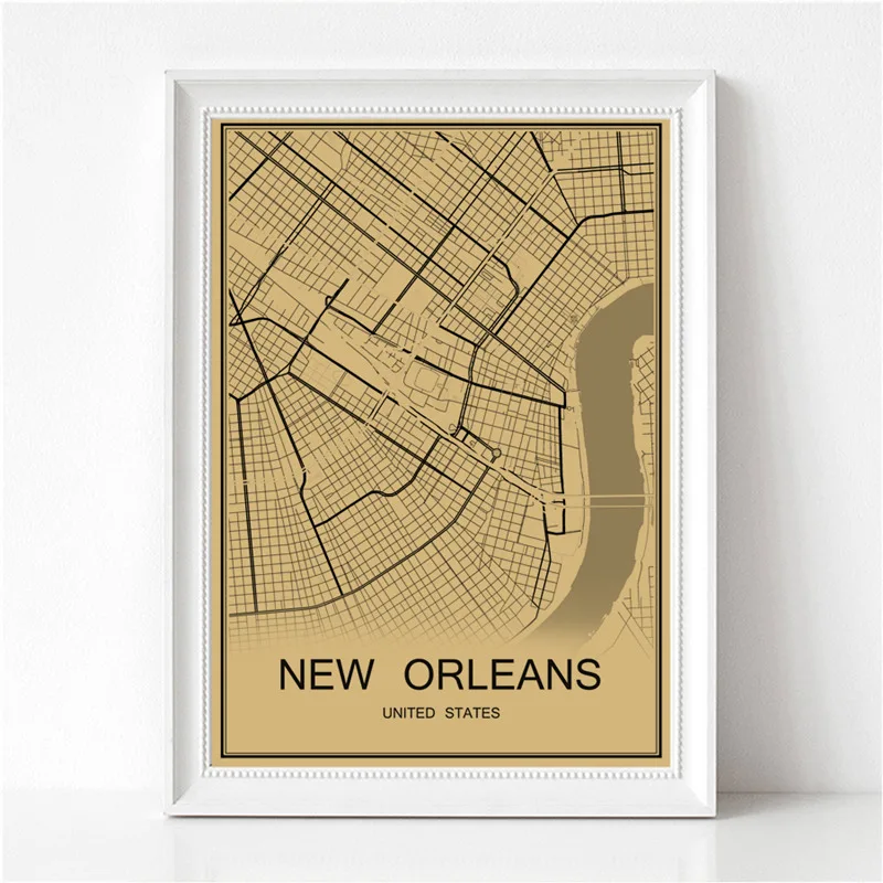World map NEW ORLEANS Vintage poster Krafts paper Retro painting art Wall Picture Living Room Cafe Bar pub Decor home
World map NEW ORLEANS Vintage poster Krafts paper Retro painting art Wall Picture Living Room Cafe Bar pub Decor home