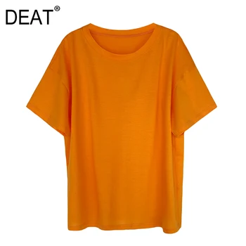 DEAT 2020 New Summer Fashion Women Clothes Round Neck Short Sleeves Backless Pullover Loose T-shirt Female WG08107M
DEAT 2020 New Summer Fashion Women Clothes Round Neck Short Sleeves Backless Pullover Loose T-shirt Female WG08107M