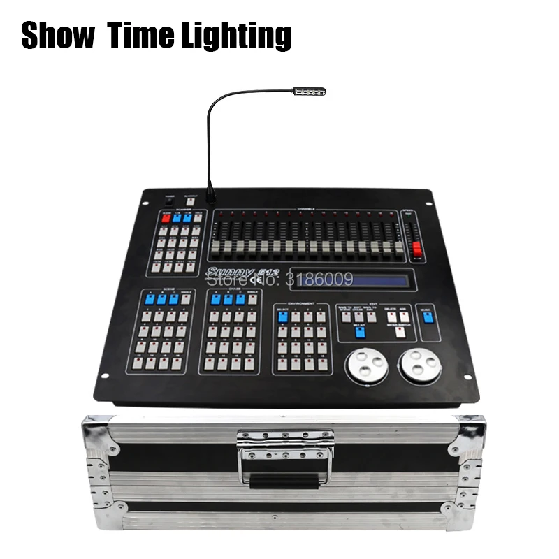 SHOW TIME New Sunny 512 DMX Controller with flycase Stage light DMX Master console flight box for XLR-3 led par beam moving head
SHOW TIME New Sunny 512 DMX Controller with flycase Stage light DMX Master console flight box for XLR-3 led par beam moving head