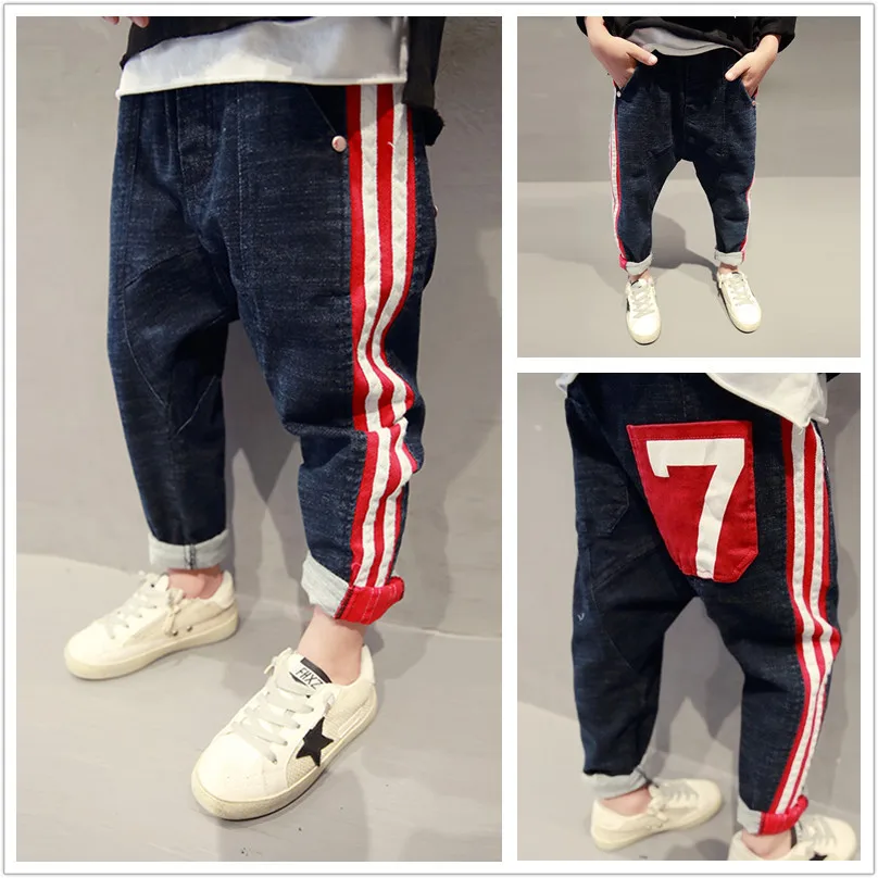 Children's clothing boys trousers spring and autumn 2019 jeans children's striped casual fashion pants 
Children's clothing boys trousers spring and autumn 2019 jeans children's striped casual fashion pants