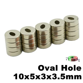 Neodymium Ring Magnets with Oval Hole Dia. 10x5x3x3.5 mm Diametrically Magnet High Temp. Ring NdFeB Magnetics DIY Crafts 2pcs
Neodymium Ring Magnets with Oval Hole Dia. 10x5x3x3.5 mm Diametrically Magnet High Temp. Ring NdFeB Magnetics DIY Crafts 2pcs