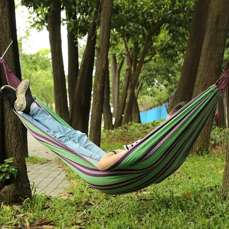 Portable Hammock Outdoor Garden Hammock Home Travel Camping Swing Canvas Stripe Hanging Bed Hammock 4 Colors
Portable Hammock Outdoor Garden Hammock Home Travel Camping Swing Canvas Stripe Hanging Bed Hammock 4 Colors