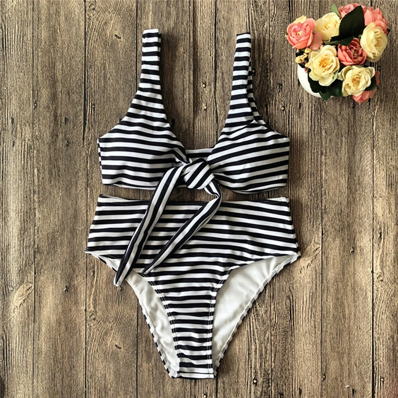 Women Bikini Set Striped Swimwear Padded Swimsuit Triangle High Waist Swimwear Bathing Suit Women Beach Wear Womens Swim Wear
Women Bikini Set Striped Swimwear Padded Swimsuit Triangle High Waist Swimwear Bathing Suit Women Beach Wear Womens Swim Wear