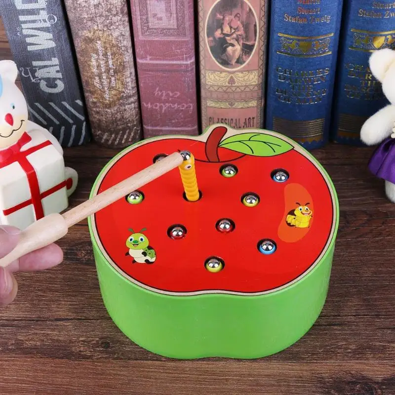 Hot Early education catch worm game color cognitive magnetic catch bugs wooden catch insects educational toys children
Hot Early education catch worm game color cognitive magnetic catch bugs wooden catch insects educational toys children