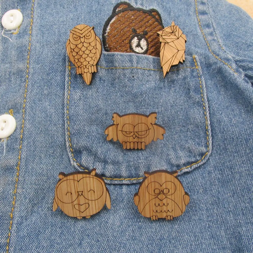 2018 Brand New Cute Owl Pin Couple Accessories Wooden Enamel Pins Brooches for Women Men Lapel pin backpack badge Jewelry
2018 Brand New Cute Owl Pin Couple Accessories Wooden Enamel Pins Brooches for Women Men Lapel pin backpack badge Jewelry