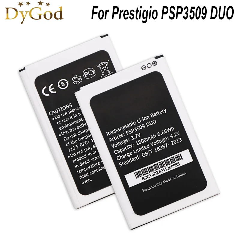 DyGod 1800mAh PSP3509 DUOBattery for Prestigio Wize D3 E3 K3 PSP3509 DUO PSP 3509 High Quality mobile phone Battery
DyGod 1800mAh PSP3509 DUOBattery for Prestigio Wize D3 E3 K3 PSP3509 DUO PSP 3509 High Quality mobile phone Battery