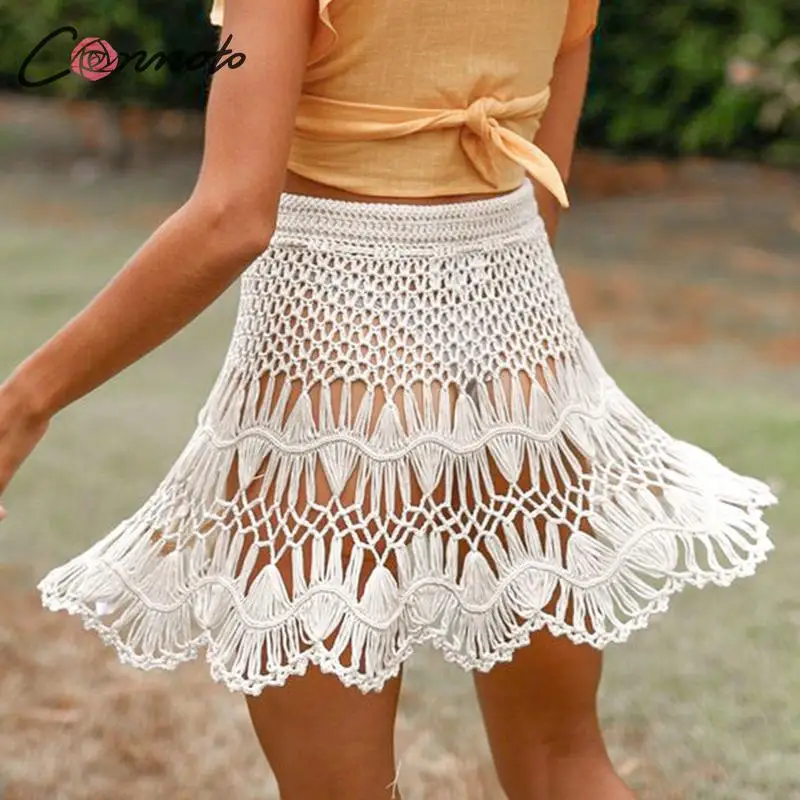 Conmoto Fashion Crochet Women Short Skirt 2019 Summer Casual Holiday Beach Mesh Skirt Female Sexy Hollow High Waist A-Line Skirt
Conmoto Fashion Crochet Women Short Skirt 2019 Summer Casual Holiday Beach Mesh Skirt Female Sexy Hollow High Waist A-Line Skirt