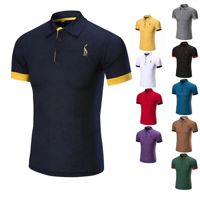 New Hot Mens Polo Shirt Brands Male Short Sleeve Fashion Casual Slim Deer Embroidery Breathable Polos Men Lapel Business Jerseys
New Hot Mens Polo Shirt Brands Male Short Sleeve Fashion Casual Slim Deer Embroidery Breathable Polos Men Lapel Business Jerseys