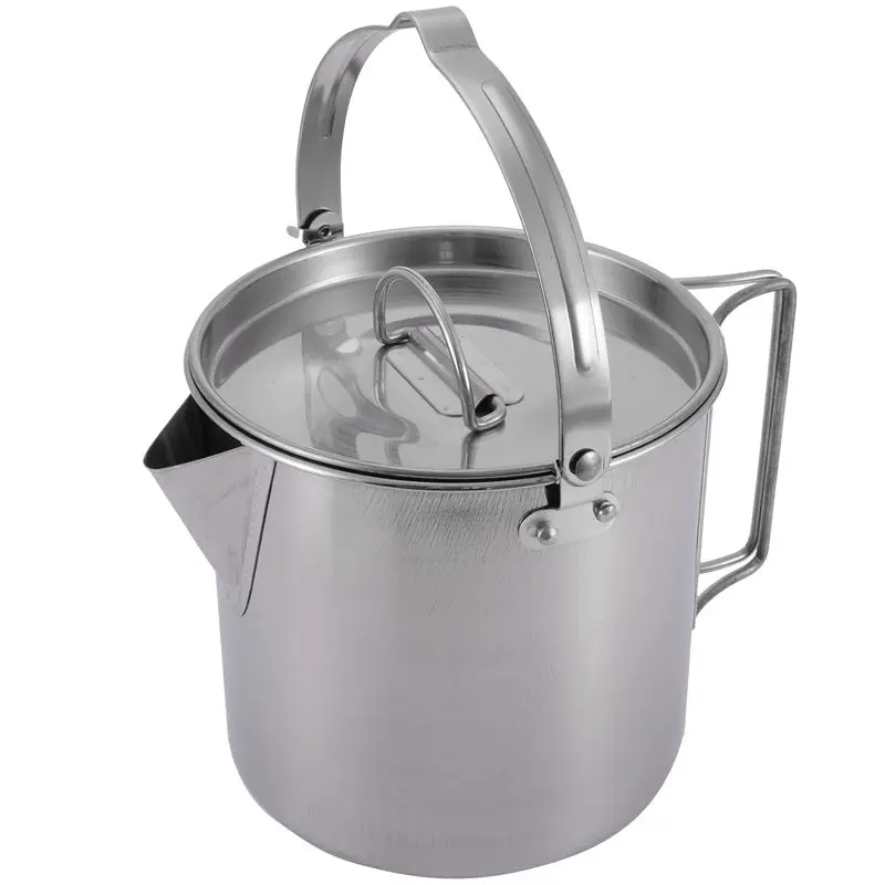 1.2L Outdoor Portable Stainless Steel kettle Camping Cookware Hiking Hot Soup Coffee Camping Tourist Tableware
1.2L Outdoor Portable Stainless Steel kettle Camping Cookware Hiking Hot Soup Coffee Camping Tourist Tableware