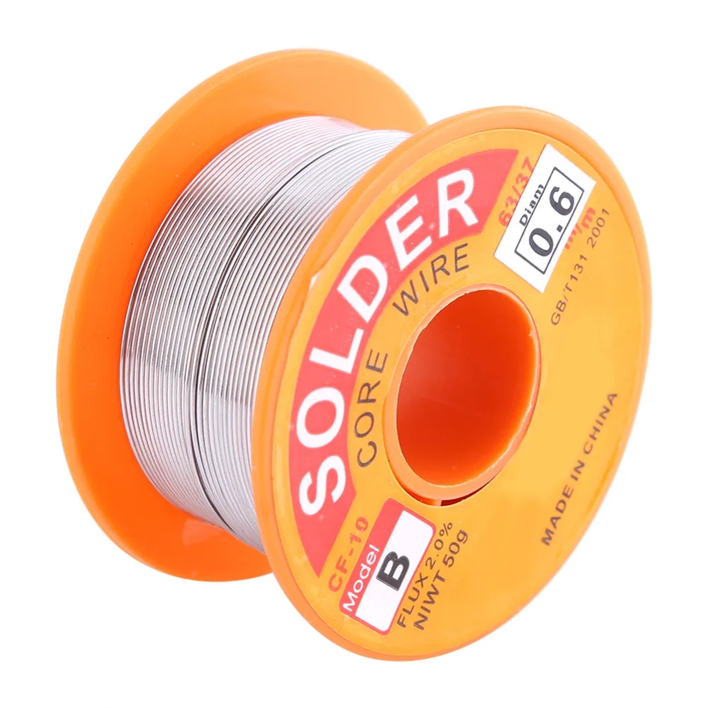 1Pcs Soldering Wire 63/37 Rosin Core Solder Wire Flux 2% Tin Lead Solder Iron Welding Wire Reel 0.6/0.8/1.0mm Best Price
1Pcs Soldering Wire 63/37 Rosin Core Solder Wire Flux 2% Tin Lead Solder Iron Welding Wire Reel 0.6/0.8/1.0mm Best Price