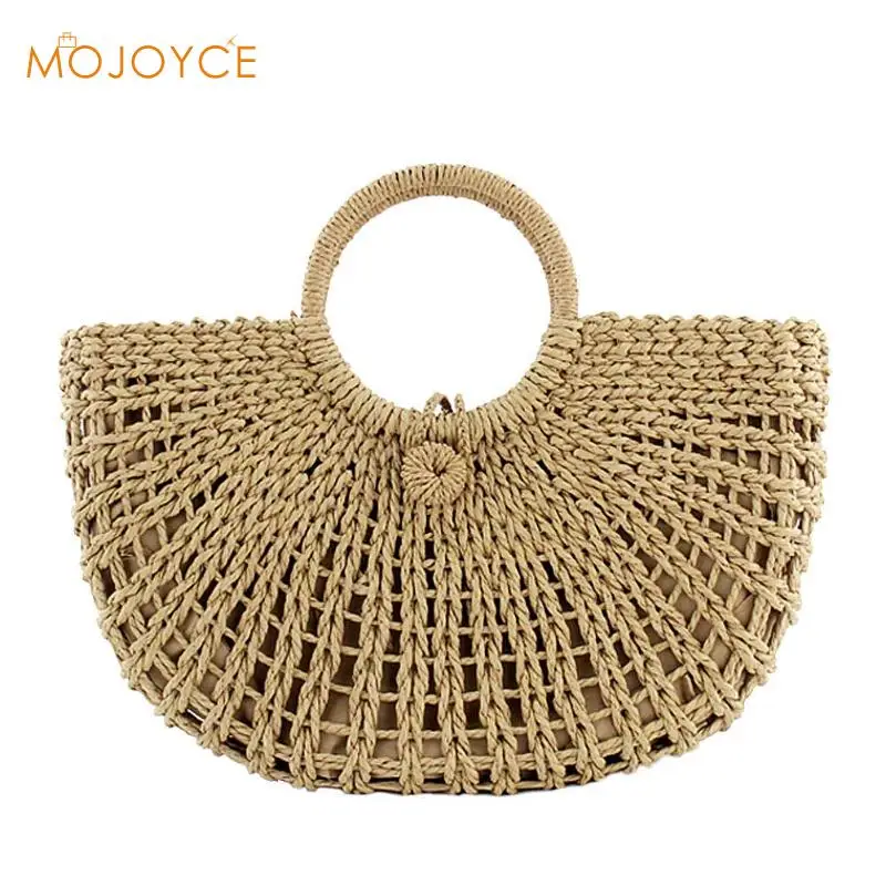 New Summer Handmade Bags Women Pompon Beach Weaving Ladies Straw Bag Shoulder Wrapped Beach Bag Moon Shaped Bolsas femenina
New Summer Handmade Bags Women Pompon Beach Weaving Ladies Straw Bag Shoulder Wrapped Beach Bag Moon Shaped Bolsas femenina