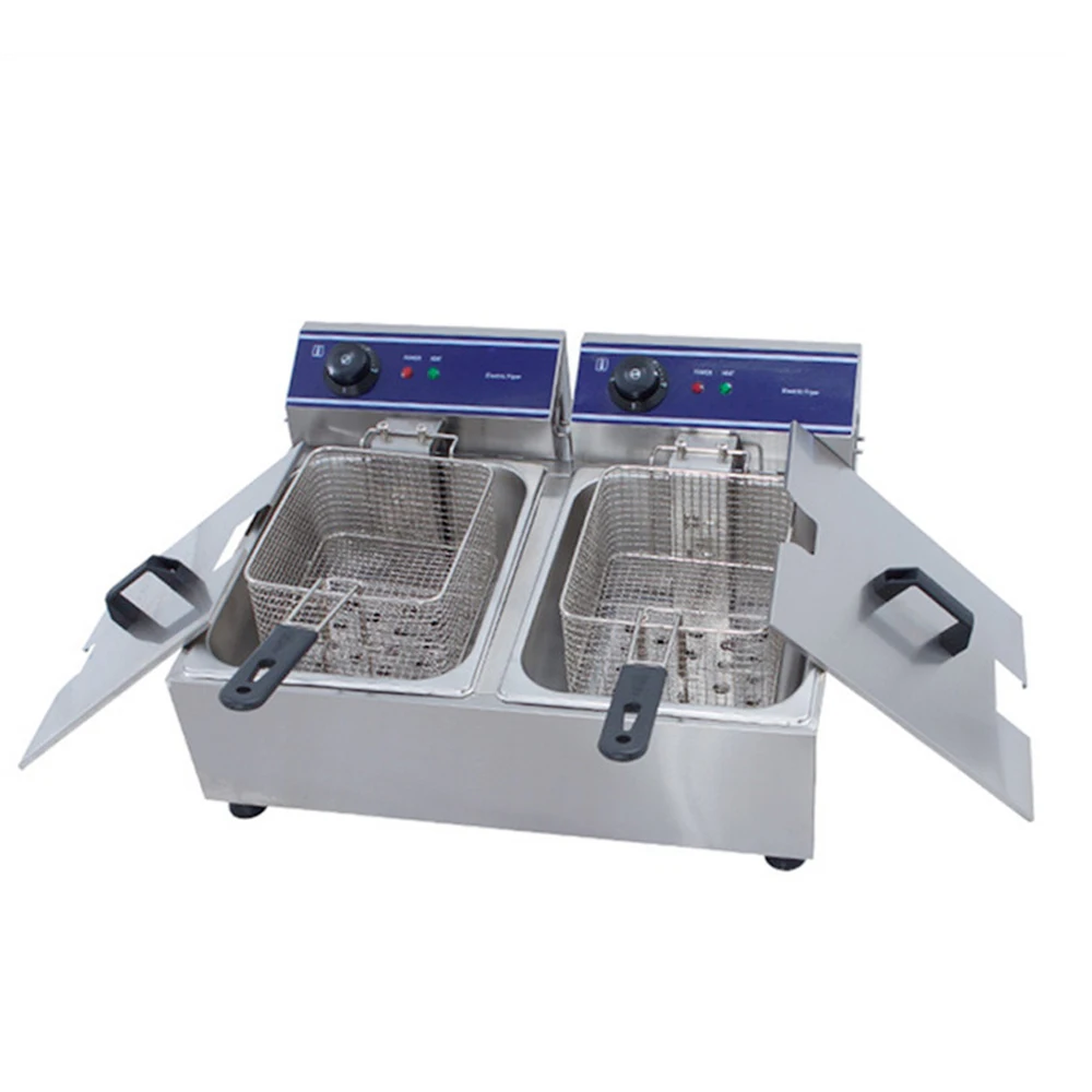Commercial Use Stainless Steel Fat Fryer Electric Frying Machine Countertop With Basket Home Use Thickenal Deep Fryer
Commercial Use Stainless Steel Fat Fryer Electric Frying Machine Countertop With Basket Home Use Thickenal Deep Fryer