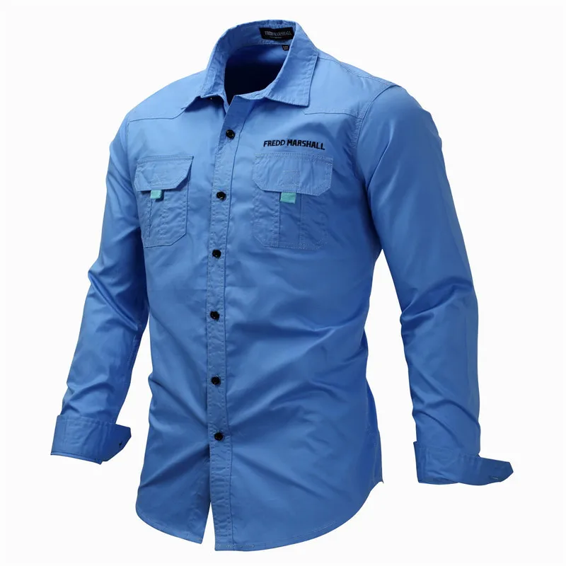 Fashion Men Overshirts Cotton Slim Fit Blue Shirt Long Sleeve Button-down Spring Shirts Camisa A Cuadros Hombre Man Clothes
Fashion Men Overshirts Cotton Slim Fit Blue Shirt Long Sleeve Button-down Spring Shirts Camisa A Cuadros Hombre Man Clothes
