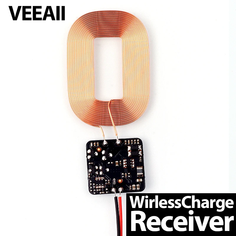 

VEEAII DIY Qi Standard Wireless Charging Coil Receiver Module Circuit Board DIY Wireless Charging Coil for iPhone x Samsung s9+