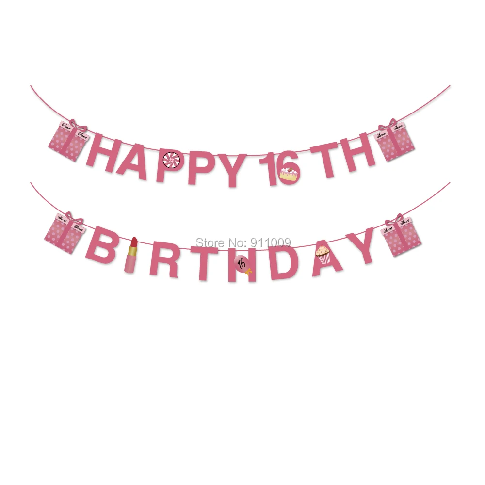Girl's Sweet 16 Birthday Party Favor Decoration Lipstick Gifts Box Hanging Banners Birthday Party Supplies
Girl's Sweet 16 Birthday Party Favor Decoration Lipstick Gifts Box Hanging Banners Birthday Party Supplies