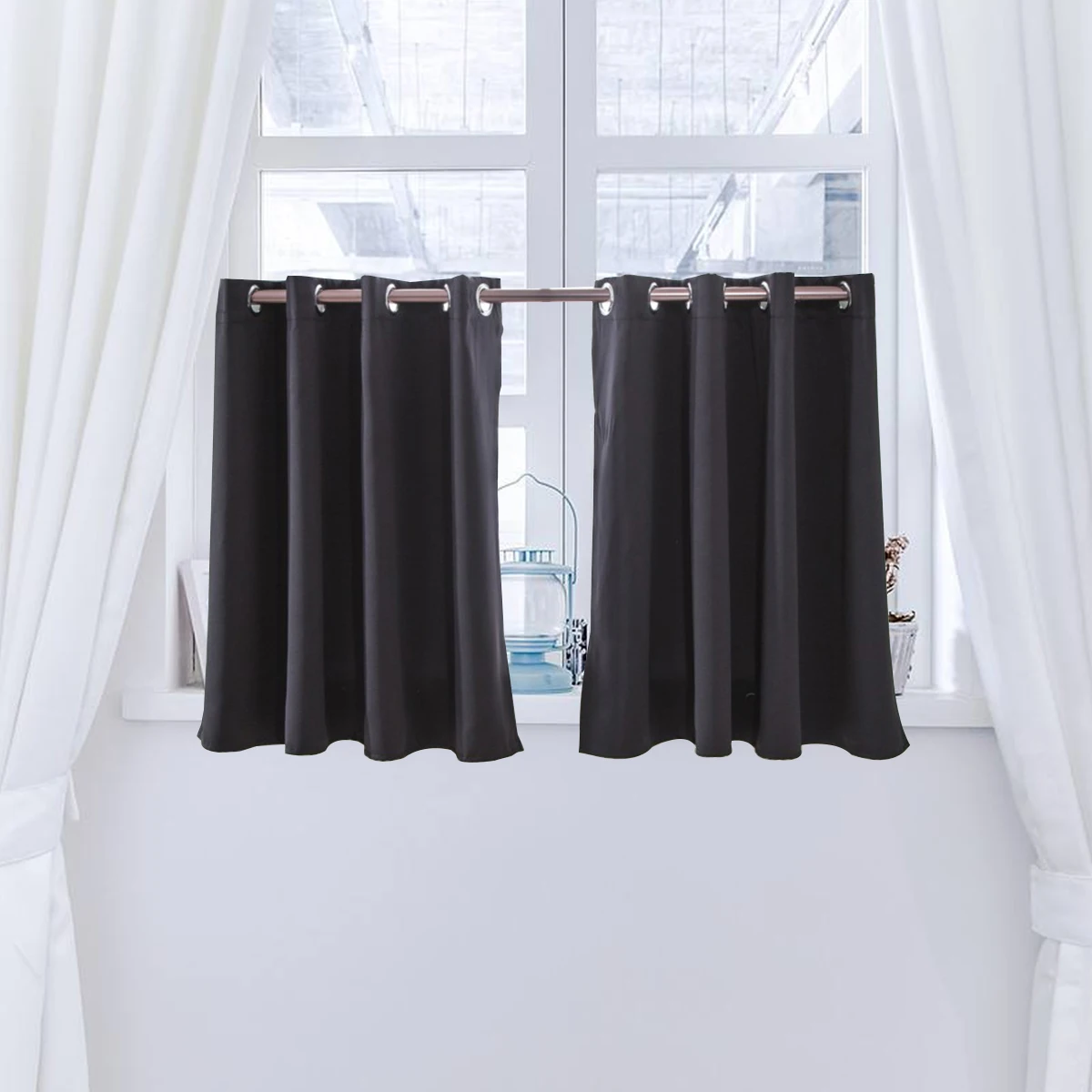 1pc 74x46cm Pure Color Sun Proof Shade Screen Purdah Short Curtain Window Valance For Kitchen Balcony Home Decor Curtains -Black
1pc 74x46cm Pure Color Sun Proof Shade Screen Purdah Short Curtain Window Valance For Kitchen Balcony Home Decor Curtains -Black