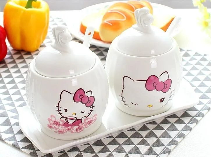 Hello Kitty Doraemon Sugar Bowl Kitchen Set Ceramica Salt Condiment Jars Spoon Storage Container Household Condiments Organizer
Hello Kitty Doraemon Sugar Bowl Kitchen Set Ceramica Salt Condiment Jars Spoon Storage Container Household Condiments Organizer
