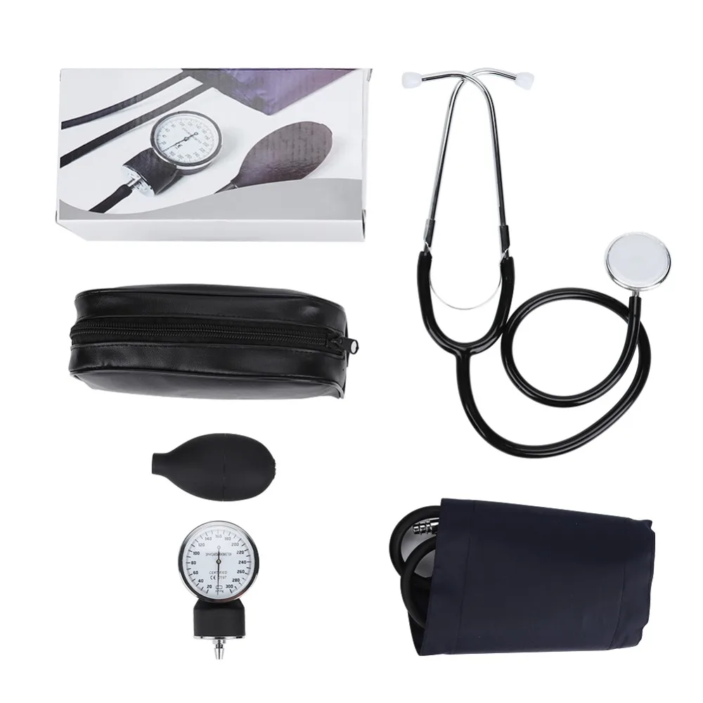 Professional Upper Arm Blood Pressure Monitor Aneroid Sphygmomanometer Blood Pressure Monitor Cuff Double Head Stethoscope Kit
Professional Upper Arm Blood Pressure Monitor Aneroid Sphygmomanometer Blood Pressure Monitor Cuff Double Head Stethoscope Kit