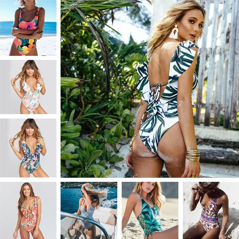 2019 Sexy Ruffle Swimsuit Women Swimwear Push Up Monokini Bodysuit Print Swim Suit Backless Bathing Suit One Piece Beach Wear
2019 Sexy Ruffle Swimsuit Women Swimwear Push Up Monokini Bodysuit Print Swim Suit Backless Bathing Suit One Piece Beach Wear