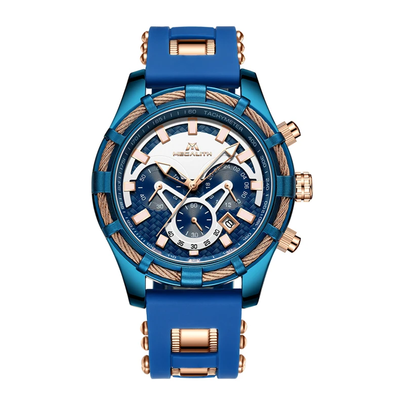 MEGALITH Men's Watches Waterproof Sports Chronograph Quartz Watch Casual Sports Chronograph Wrist Watch Relogio Masculino
MEGALITH Men's Watches Waterproof Sports Chronograph Quartz Watch Casual Sports Chronograph Wrist Watch Relogio Masculino