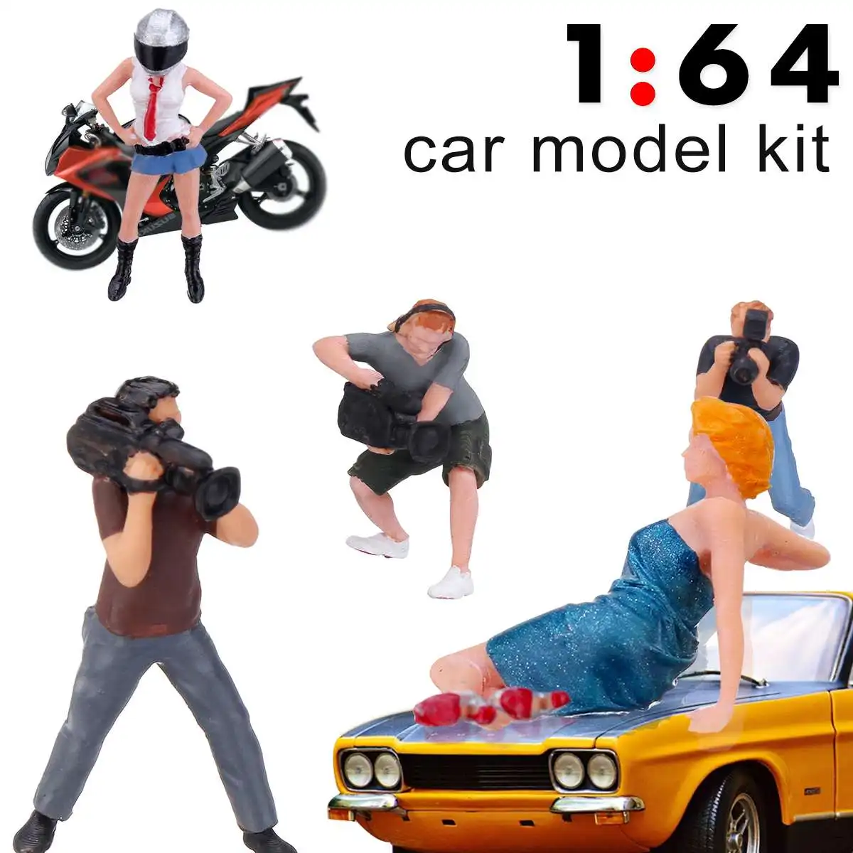 1Pcs 1:64 Paparazzi Photographer with Helmet Female Star Model Figure PVC People Scenario Model For Matchbox Children Toy Group
1Pcs 1:64 Paparazzi Photographer with Helmet Female Star Model Figure PVC People Scenario Model For Matchbox Children Toy Group